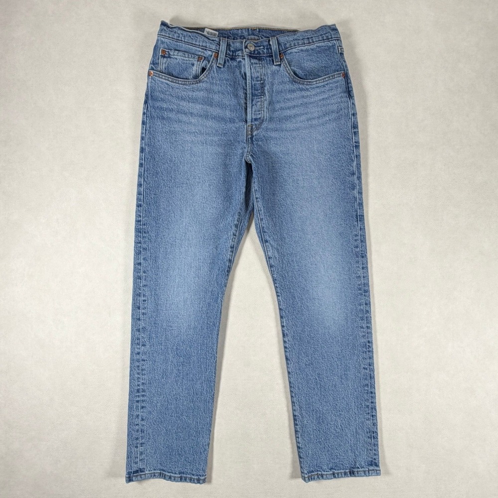 Levis Premium 501 Original Fit Jeans Medium Wash Blue Mens Size 30x30